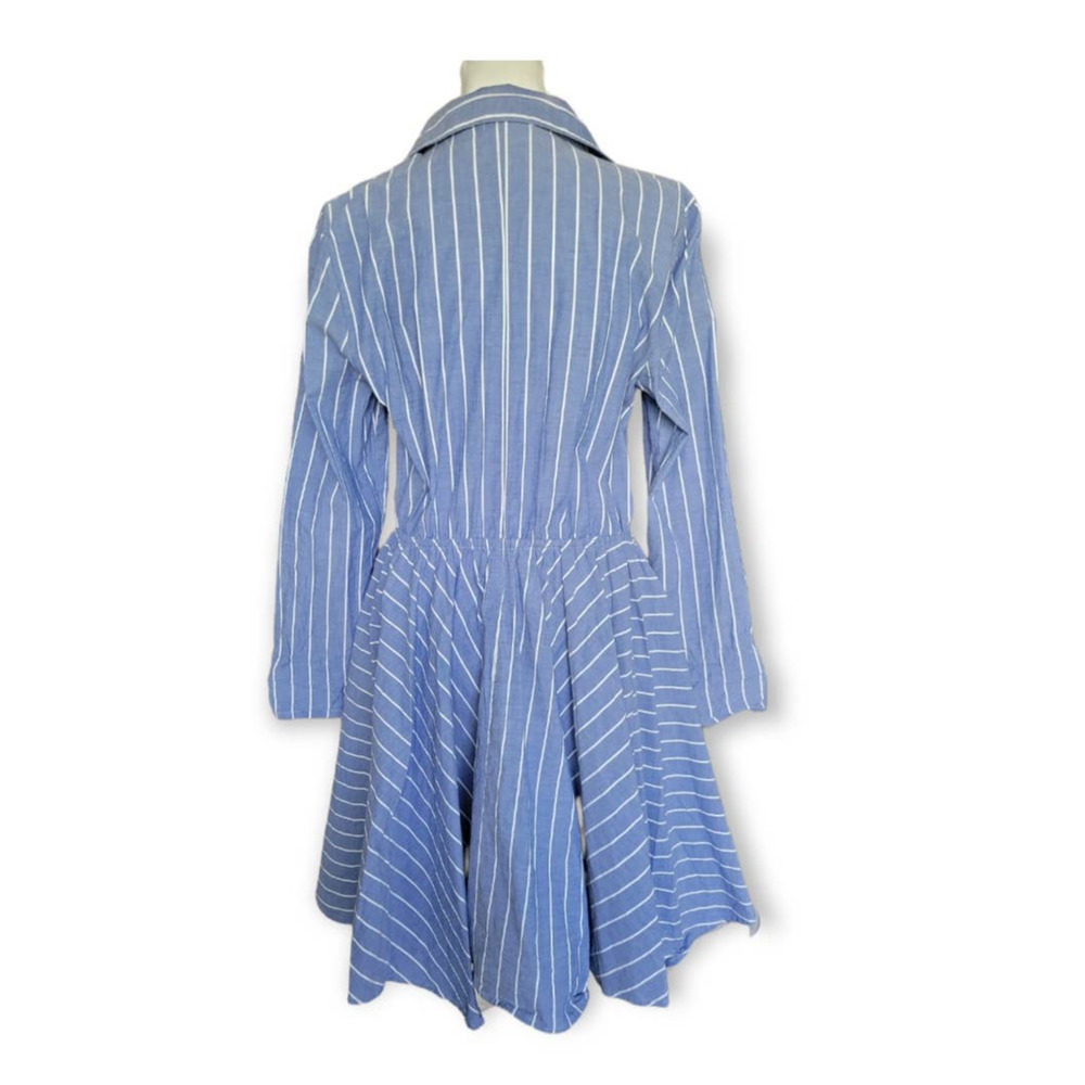 VENUS Fit and Flare Striped Shirt Dress Size Medium - Picture 3 of 10